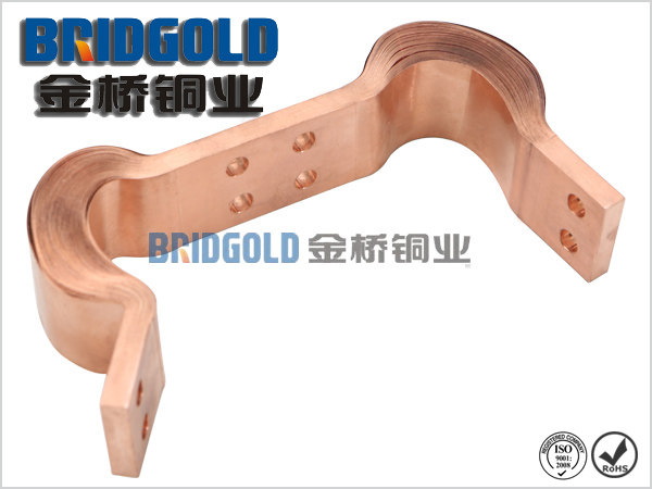 金橋生產(chǎn)的新能源汽車動力電池銅箔軟連接產(chǎn)品，裸銅